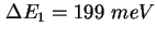 $ \Delta E_1 = 199\ meV$