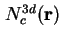 $ N_c^{3d} (\textbf{r})$