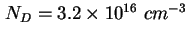 $ N_D = 3.2 \times 10^{16}\ cm^{-3}$