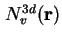 $ N_v^{3d} (\textbf{r})$