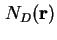 $ N_D (\textbf{r})$