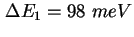 $ \Delta E_1 = 98\ meV$