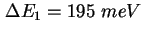 $ \Delta E_1 = 195\ meV$