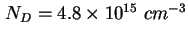 $ N_D = 4.8 \times 10^{15}\ cm^{-3}$