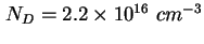 $ N_D =2.2 \times 10^{16}\ cm^{-3}$