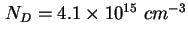 $ N_D = 4.1 \times 10^{15}\ cm^{-3}$