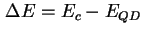 $ \Delta E = E_c - E_{QD}$