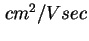 $ cm^2 /Vsec$