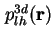 $ p^{3d}_{lh}(\bf {r})$