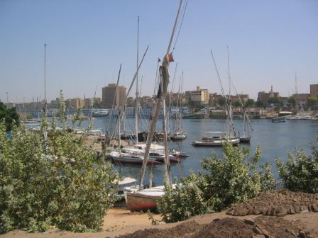 View from Elephantine to Aswan