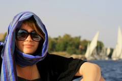 Maddy sails the Nile in Aswan
