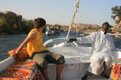 Hayden and Mustafa on the Nile - Aswan