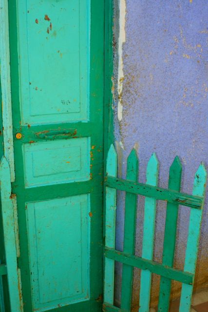 Colorful door and fence - Nubian Village, Aswan