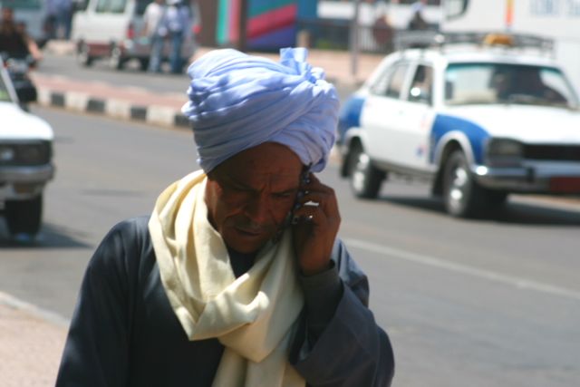 You can't escape modern technology - Aswan, Egypt