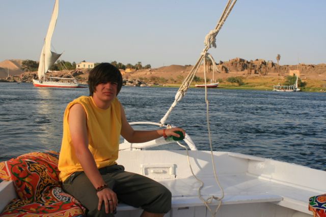 Captain Hayden sails the Nile - Aswan